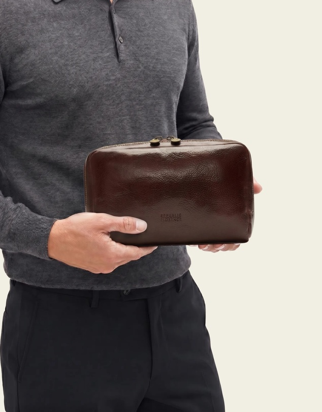 Republic of Florence - Primo Brown Toiletry Bag