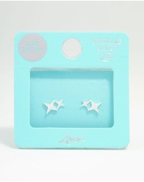 Lovisa - Sterling Silver Cubic Zirconia Double Star Stud Earrings