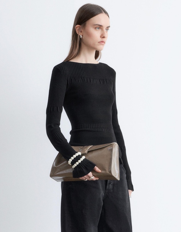& Other Stories - Long-Sleeve Ribbed Top
