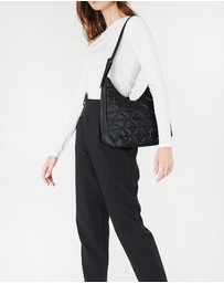 Pierre Cardin - Pierre Cardin Ladies Nylon Geometric Hobo Bag