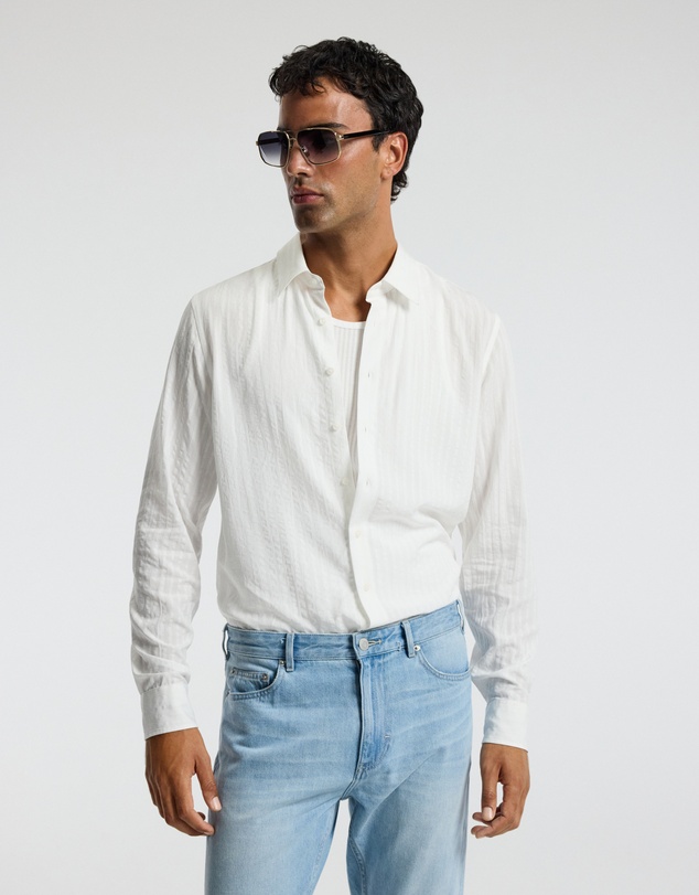 Calibre - Seersucker Textured Shirt White