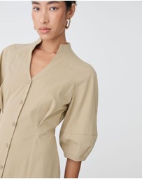 Forcast - Lyn Lantern Sleeve Shirt Dress