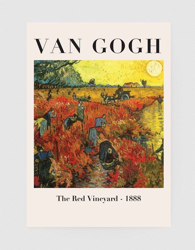 Inka Arthouse - The Red Vineyard by Van Gogh Art Print