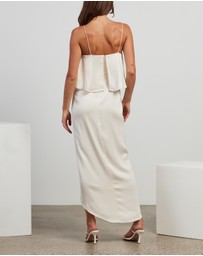Shona Joy - Luxe Draped Cocktail Frill Dress