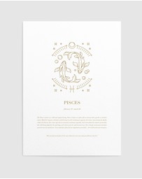 Olive et Oriel - Pisces Celestial Zodiac I Art Print
