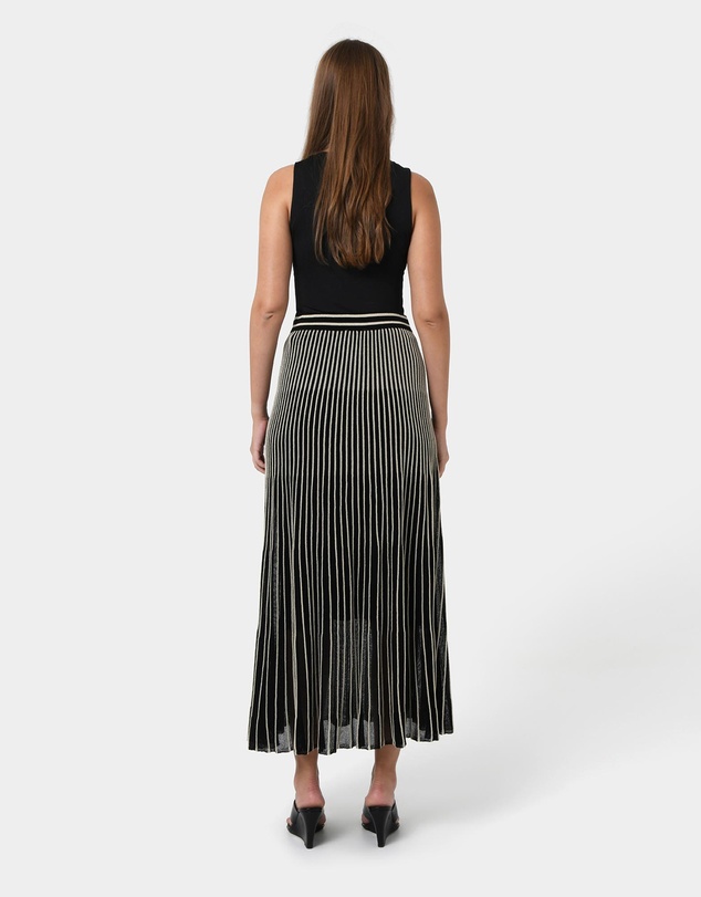 Forcast - Lucy Pleat Knit Midi Skirt