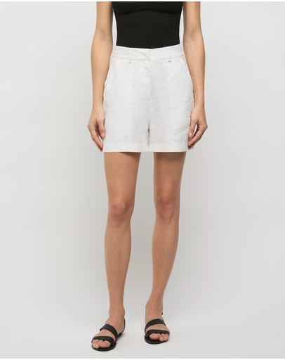 FRIEND of AUDREY - The Pinstitch Linen Shorts