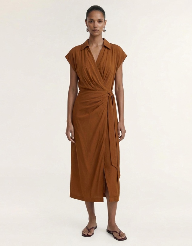 Staple the Label - Solene Wrap Midi Dress