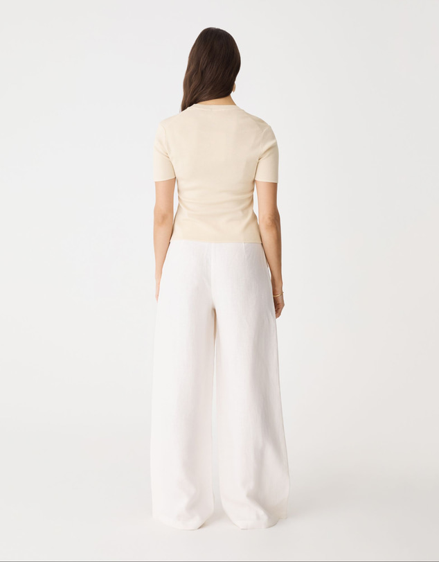 Forcast - Mel Short Sleeve Scallop Knit