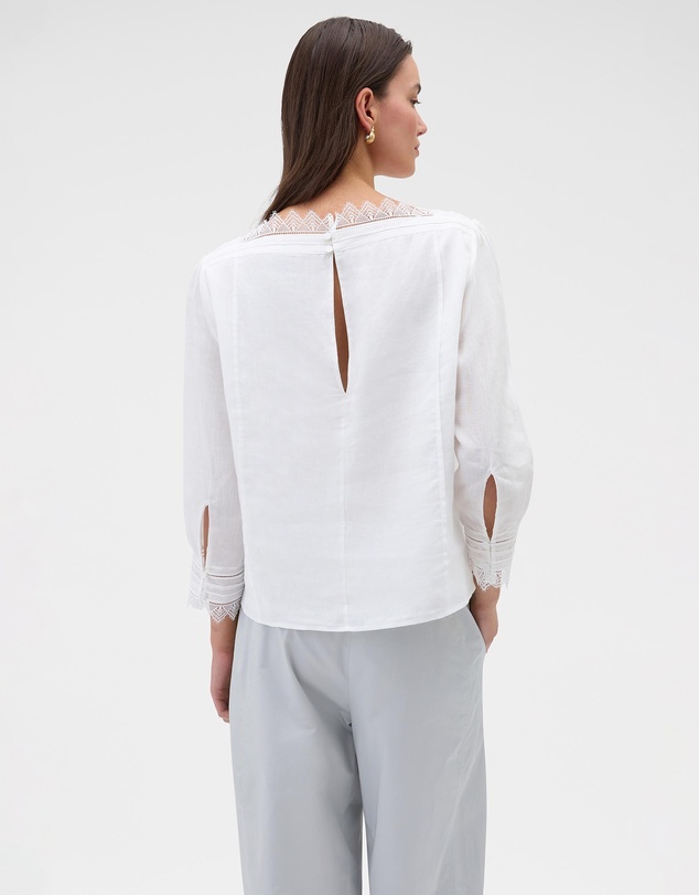Oroton - Lace Trim Top