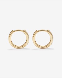 Michael Hill - Round Brilliant Diamond Huggie Hoop Earrings in 10kt Yellow Gold