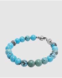 Nialaya Jewellery - Turquoise Healing Bracelet with Silver Lock