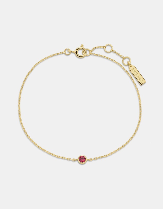 Ania Haie - Ania Haie Gold Crimson Solitaire Bracelet