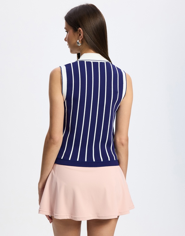 Walker Golf Things - Stripe Knit Polo - ICONIC EXCLUSIVE