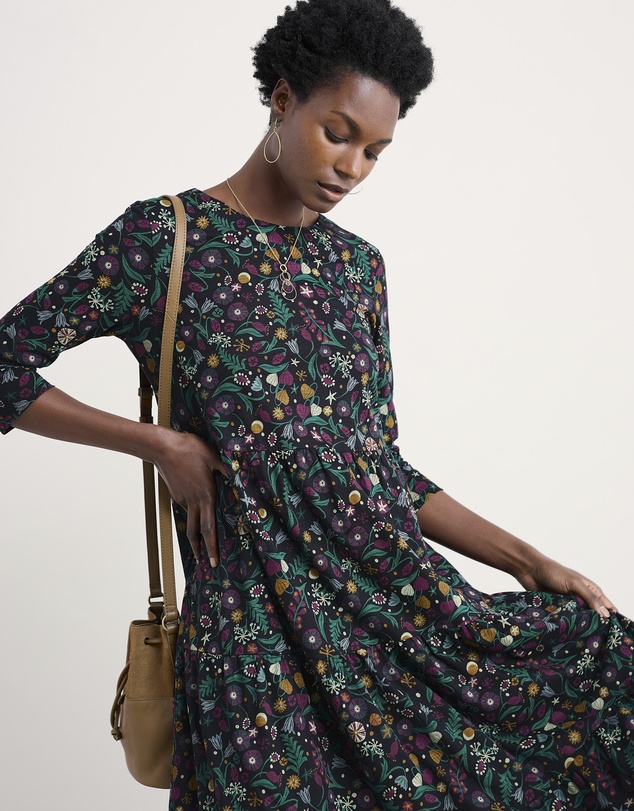 Seasalt - Seasalt Cornwall Black Line Strokes Dress