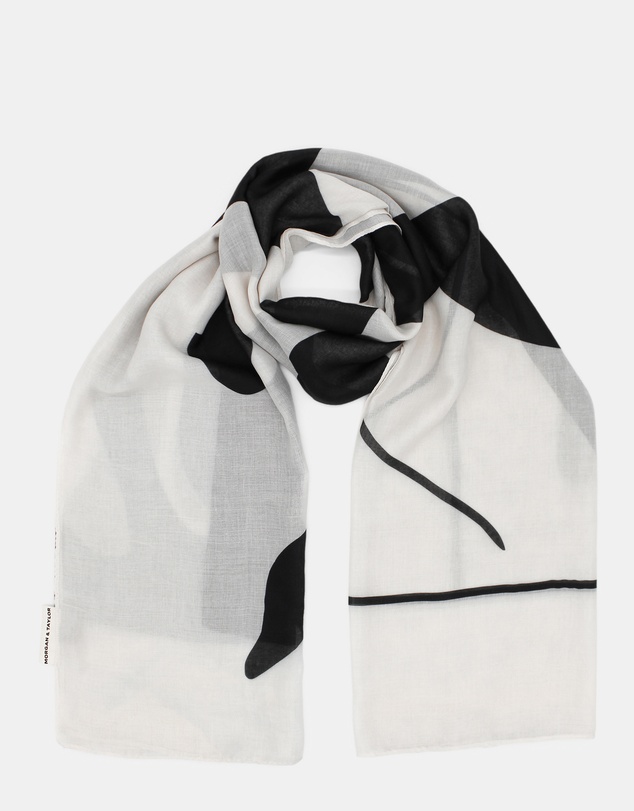 Morgan & Taylor - Olivia Light-Weight Scarf in Black & White