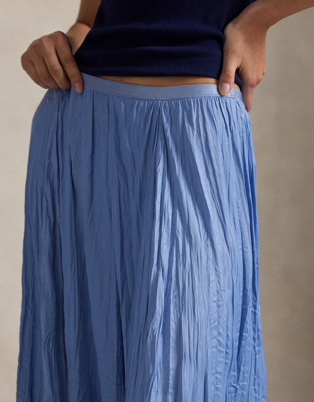 Polo Ralph Lauren - Crinkled Satin A-Line Skirt