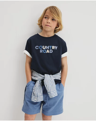 Country Road - Australian Cotton Short Sleeve Boucle T-shirt