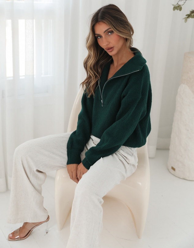 Esther & Co - Merete Knit - Dark Green