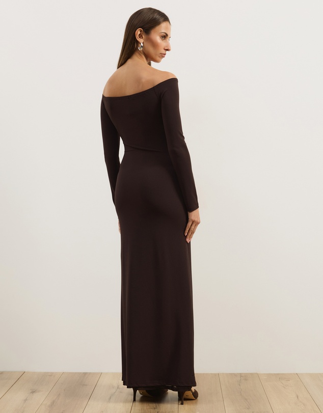 Atmos&Here - Hanna Long Sleeve Off-Shoulder Maxi Dress