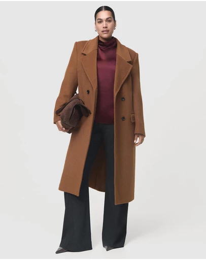 M.N.G - Double-Breasted Wool Coat
