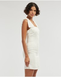 Amelius - Mavie Bow Linen Mini Dress