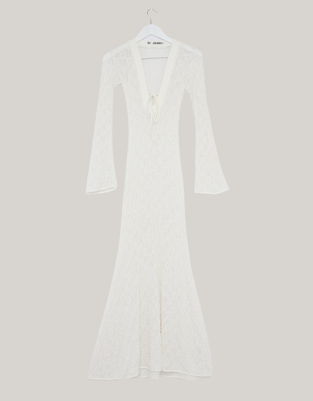 Revibe - Repaired BY JOHNNY. Eliana Tie Sheer Ankle Dress - AU 6