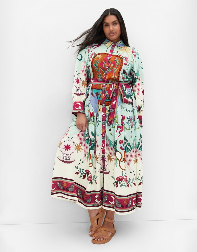 City Chic - Ezra Print Maxi Dress