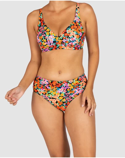 Baku Swimwear - Biarritz Ruched Mid Bikini Bottom