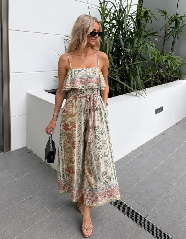 Esther & Co - Kensie Jumpsuit - Paisley Print