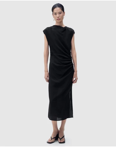 M.N.G - Kelly Draped Straight Dress