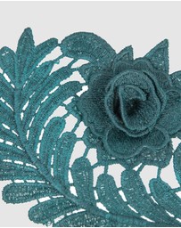 Max Alexander - Teal Lace Crown Headband Fascinator