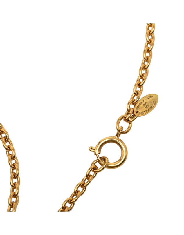 Pre-Loved by Azura Reborn - Pre-Loved Gold Plated Quilted CC Pendant Necklace