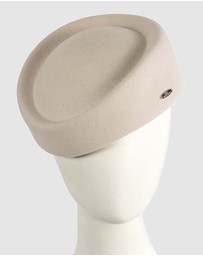 Max Alexander - Felt Cream Pillbox Hat