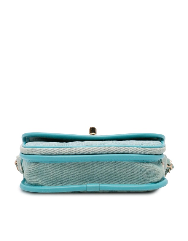 Pre-Loved by Azura Reborn - Pre-Loved Mini CC Quilted Denim Messenger Flap