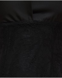 CHANCERY - Nia Self Scarf Satin and Lace Maxi Dress