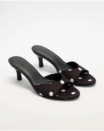 Atmos&Here - Rosie Peep Toe Satin Heels