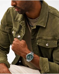 Fossil - Autocross Silver Tone Chronograph Watch