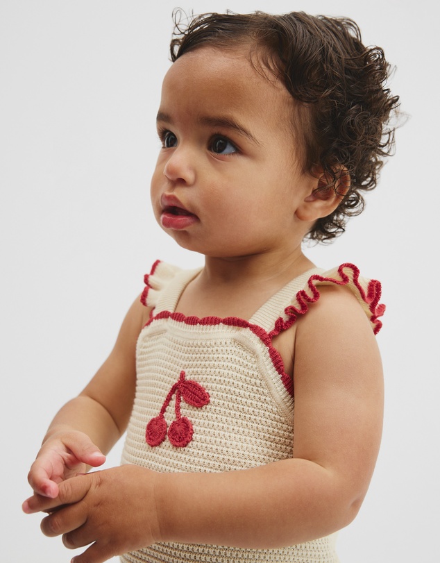 Country Road - Cherry Knit Romper
