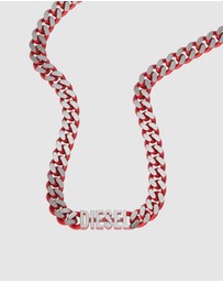 Diesel - Steel Red Necklace