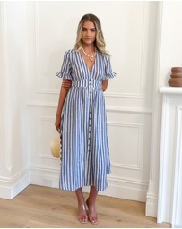 Esther & Co - Korbel Dress - Blue Stripe