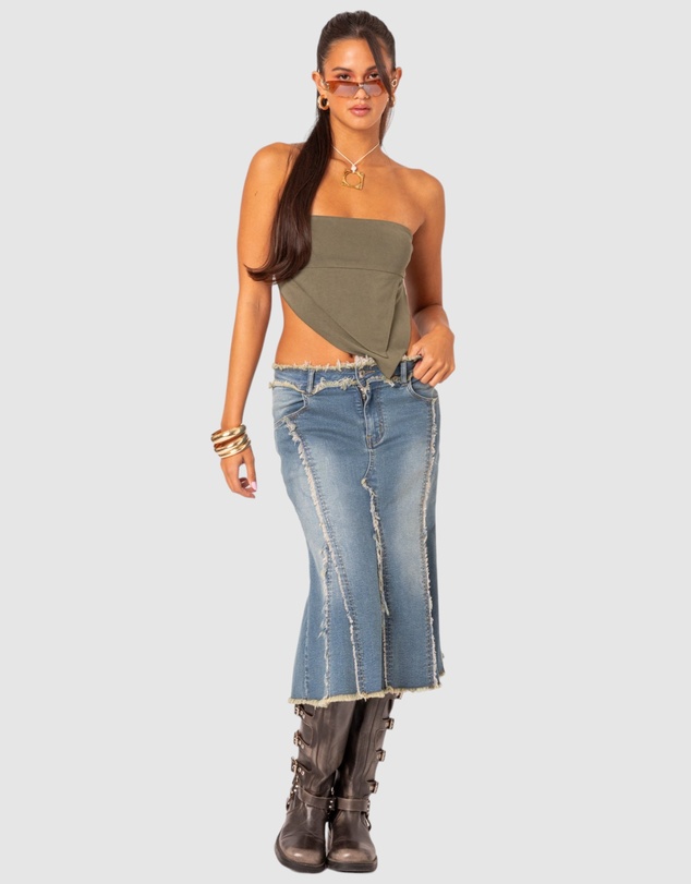 EDIKTED - Patterson layered triangle tube top