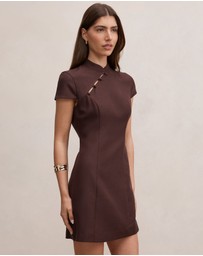 Forever New - Jessie Asymmetric Button Collar Mini Dress