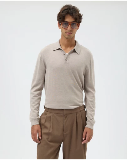 AERE - Merino Wool Knit Polo