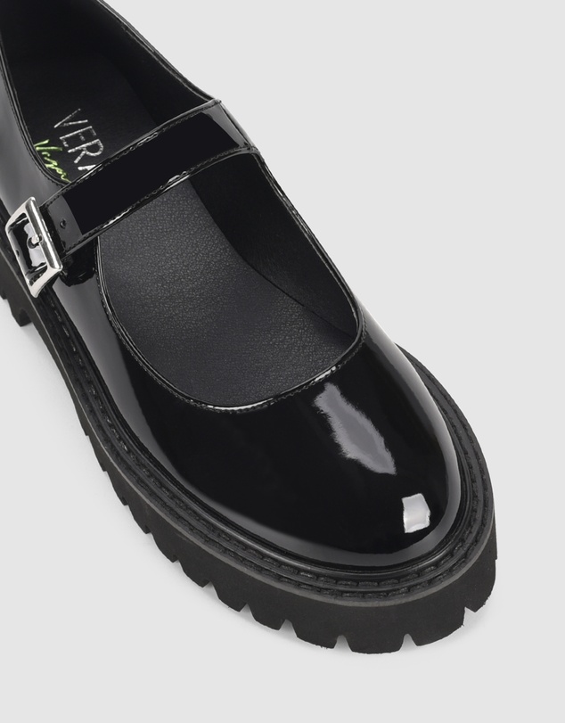 Verali - Nero Chunky Mary Jane Loafers