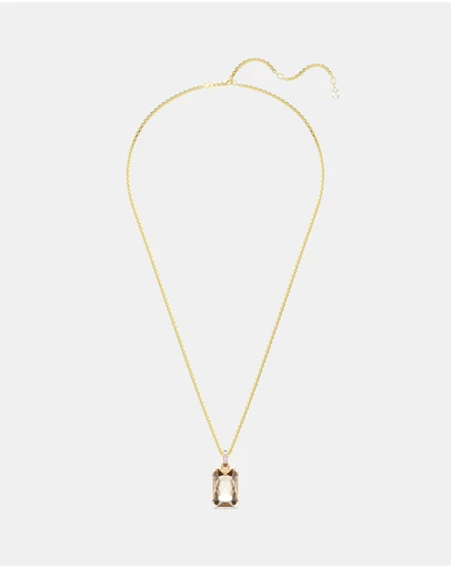 Swarovski - Millenia Pendant, Octagon Cut, Caramel, Gold-tone-Plated