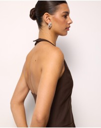 AERE - Maia Tailored Mini Halter Dress