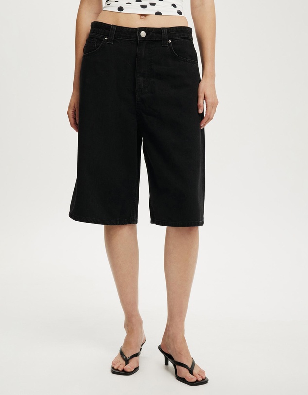 Cotton On - Lyocell Wide Denim Jorts