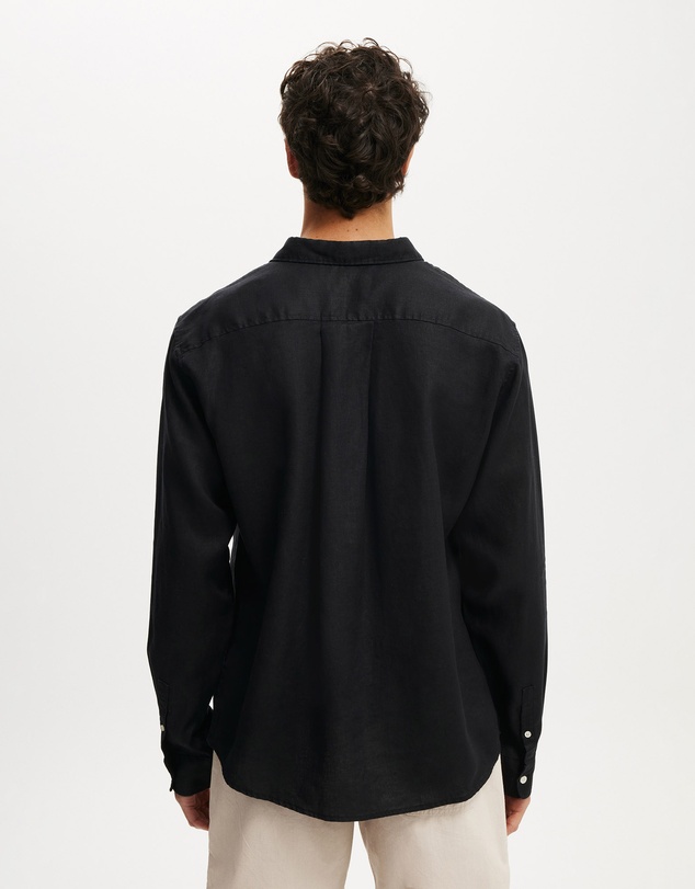 Cotton On - Relaxed Linen Long Sleeve Shirt