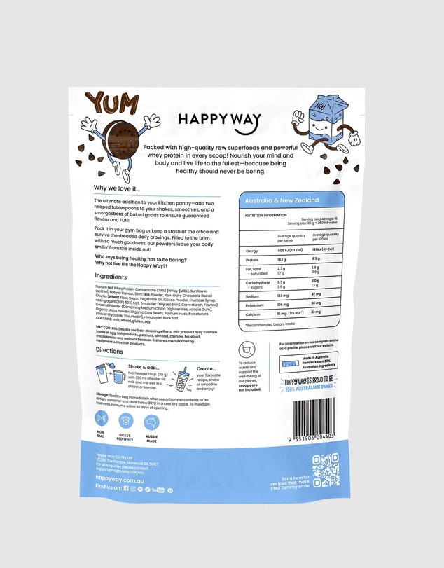 Happy Way - Cookies & Cream Whey Protein Powder